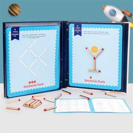 Montessori Children Wooden Puzzle Magnetic Thinking Matching Game Mathematical  Logic Training Educational Teaching Aid Toys