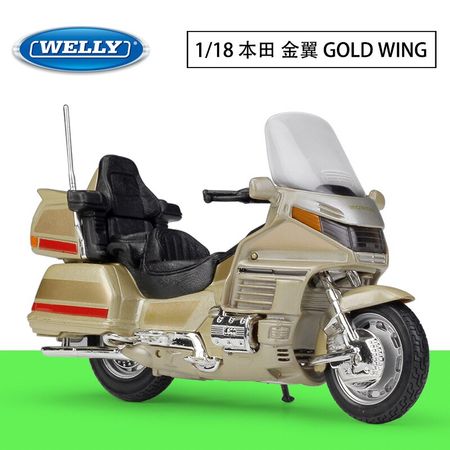 1:18 WELLY Motorcycle HONDA GOLD WING Metal Diecast Alloy Model Toys Gift