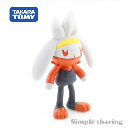 Takara Tomy  Tomica Pokemon Pocket Monsters Moncolle MS-31 Raboot 3-5cm Mini Resin Anime Figure Toys For Children Collectible
