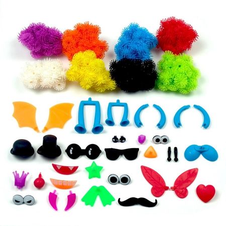 400pcs Magic Fluffy ball DIY Thorn Building Blocks Kids Handmade toys Creative gifts Educational toys for children Girls
