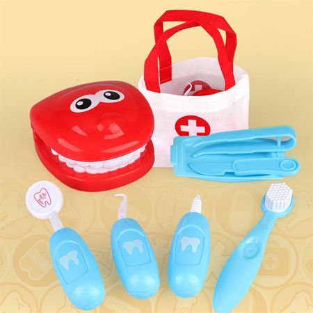 9PCS/set Baby Pretend Play Doctor Set Toys Simulation Role Play House Hospital Medicine Tools Check Teeth Model Children Toy
