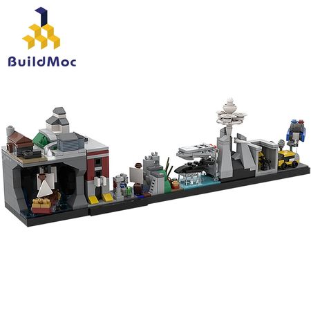 City Street View Old Club Model Back to the Future Skyline Architecture Breaking Bad Simpsons Buildings Blocks Toy Child Gift