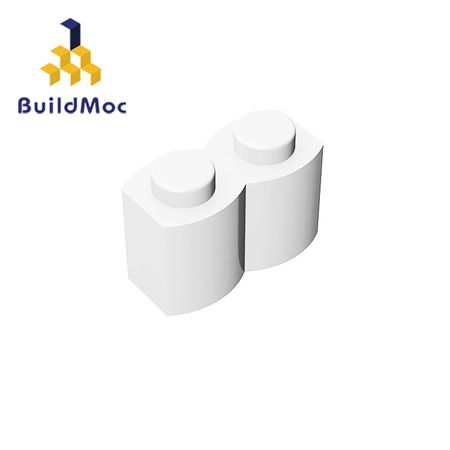 BuildMOC 30136 Brick Modified 1 x 2 Log For Building Blocks Parts DIY LOGO Educational Tech Parts Toys