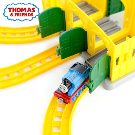 Original Thomas And Friends Machine Room Garage Suit Alloy Little Train Diecast Orbital Boys Birthday Present Children Toys