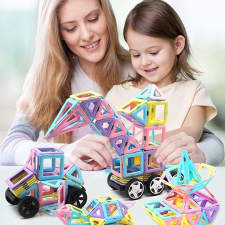 Big Size Magnetic Designer Magnet Building Blocks DIY Solid Color Construction Magnetic Bircks Tiles Kit Toys For Children Kids