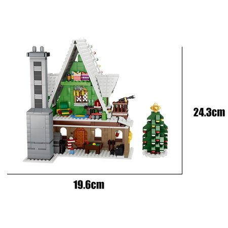 1452PCS City Winter Snow House Santa Claus Building Block Creator Friends House Christmas Tree Figures Bricks Toys For Children