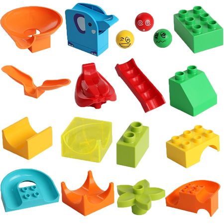 Classic Big Size Building Block Plastic DIY Compatible Duploed Bricks Slide Bulk Parts Accessories Assembly Toy for Children