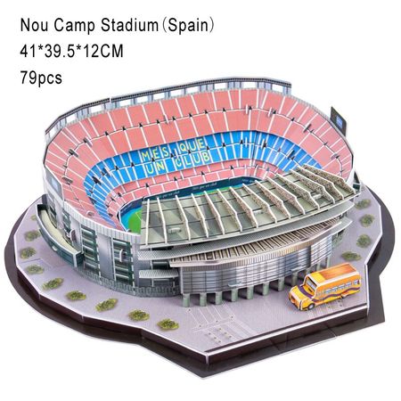 2020New DIY 3D Puzzle Jigsaw World Football Stadium European Soccer Playground Assembled Building Model Puzzle Toys for Children