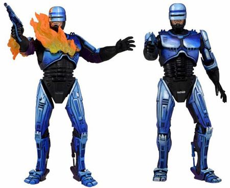 Robocop Figure NECA Robocop VS Terminator Series 2 Battle Damaged Flamethrower Action FigureCollectable Model Toy 18cm