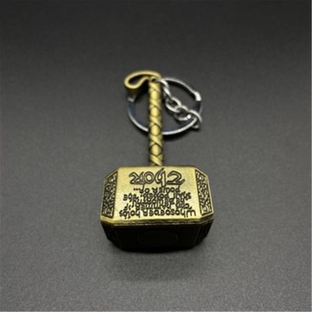 Thor Hammer Keychain Mjolnir 1:1 Dark World Ragnarok Keyring Key Chain Toy Ring Viking Odin Norse Mythology Marvel Avenger