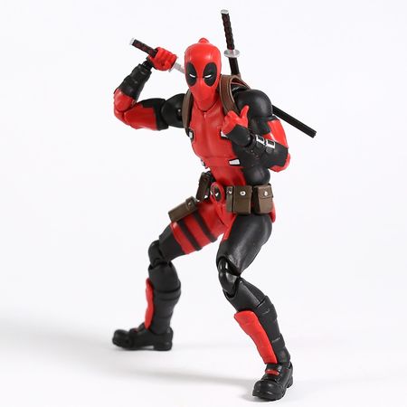 NEW  Deadpool Mafex 082 Change Head PVC Action Figure Toy Doll Christmas Birthday Gift