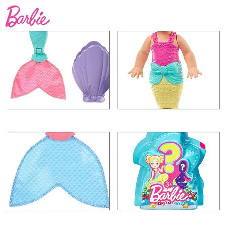 Original Barbie Dreamtopia Shell Blind Pack Chelsea Dolls Barbie Surprise Mini Mermaid Dolls Children Girls Gift Toys GHR66