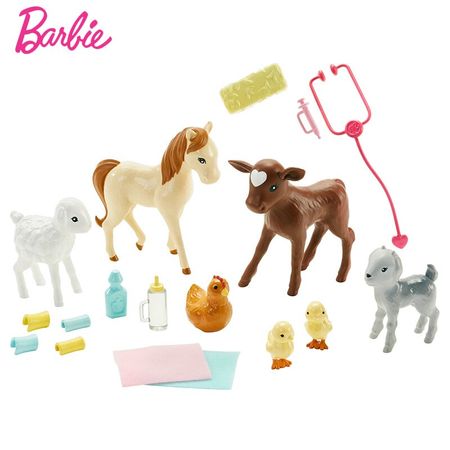 Barbie Child Animal Doll & Playset Lovely RescuerAnimal House Toy Building Little Girl Baby Girl Toys Poppenhuis Casa De Boneca