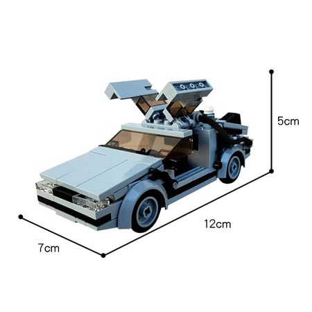 Buildmoc Back To of Futures Supercar Time Machine MOC-23436 Speed Champion Mini Car Model Building Block Toy Boy Gift