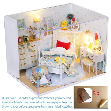 DIY Villa Doll House Wooden 3D Lights Miniature Dollhouse Furniture Puzzle Kit Toys for Children Bestist Series Gift