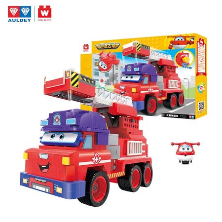 AULDEY's new Super Wings  Donnie small particles are compatible with Lego blocks for children's educational toys birthday gifts