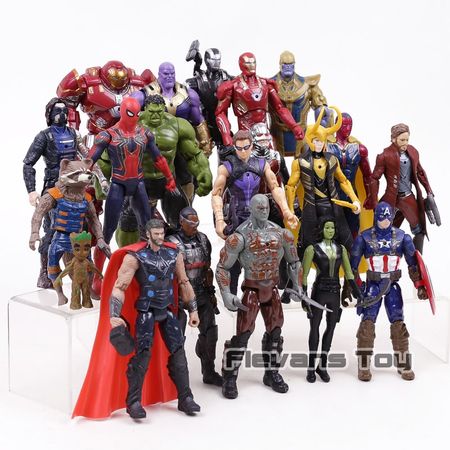 Marvel Avengers 3 Infinity War Movie Anime Super Heros Captain America Ironman Spiderman Hulk Thor Superhero Action Figure Toy