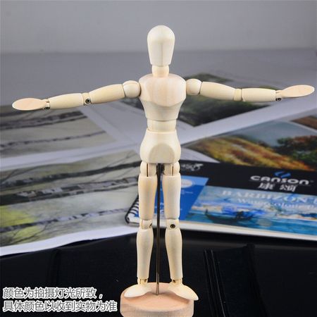 Wooden Manikin Jointed Doll Model Home Figurines Miniatures Decor Painting Artist Drawing Sketch Mannequin