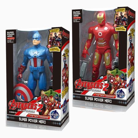 4Pcs/set Marvel Avengers Captain America Thor Iron Man Hulk 19cm Model Doll Kids Educational Action Figures Toy Birthday Gift