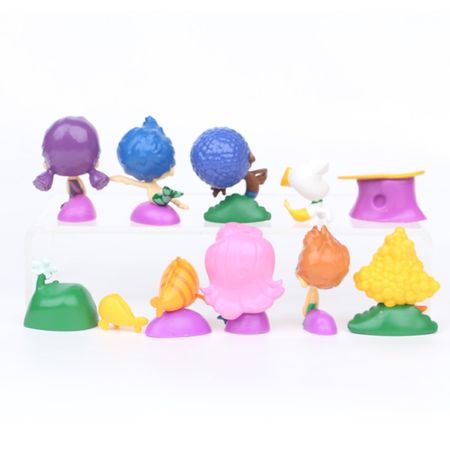 12pcs/set Bubble Guppies Cute Bubble Puppy Goby Deema Gil Oona Underwater Scenery PVC Action Figure toys Childs Gift