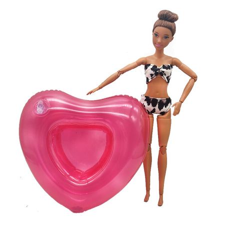 Lifebuoy Swimming Ring for Barbie Doll Toys for Children Beach Pool Bikini Fashion Handmade Girls Doll Accessories Swim Pool Set