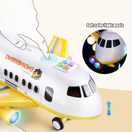 Music Story Simulation Track Inertia Children's Toy Aircraft Large Size Passenger Plane Kids Airliner Toy Car for Children