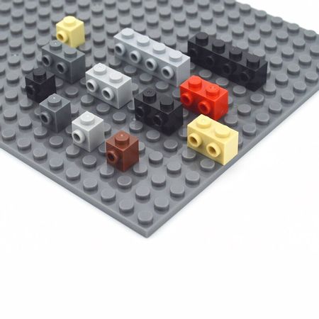 30-60-110pcs MOC Compatible Assembles Particles 11211 1x1 1x2 1x4 For Building Blocks DIY LOGO Educational High-Tech Spare Toys