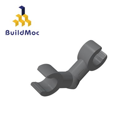 BuildMOC Compatible For 93609 Arm Skeleton Bent with Clips For Building Blocks Figures Parts DIY LOGO Educational Tech Parts Toy