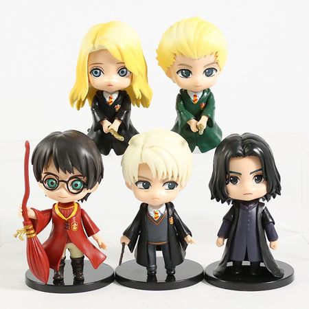 Hermione Granger Ron Weasley Draco Malfoy Severus Snape PVC Figures Toys QPosket Dolls Gift for Kids 5pcs 6pcs Set