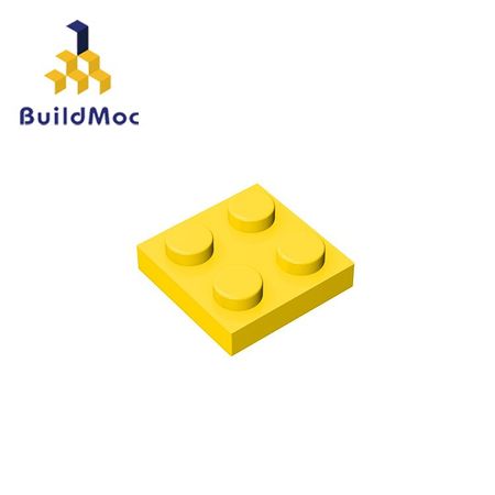 BuildMOC Compatible Assembles Particles Plate 3022 2x2 For Building Blocks DIY LOGO Educational High-Tech Spare Toys