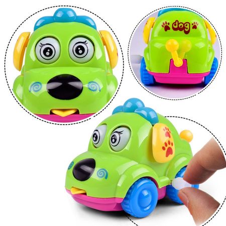 Children Classic Toys Vintage Plastic Vehicle Cartoon Clockwork Small Car Wind Up Toy for Baby Kids Game s