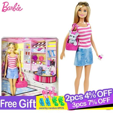 Original Barbie Pet Set Dolls with Accessories Toys for Children Boneca Brinquedo Baby Doll Kids Toys for Girls Brthday Gift
