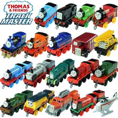 4pcs Original Thomas Strackmaster 1:43 Train Model Metal Cars Boy Gift Toys for Children Diecast Brinquedos Kids Education Car