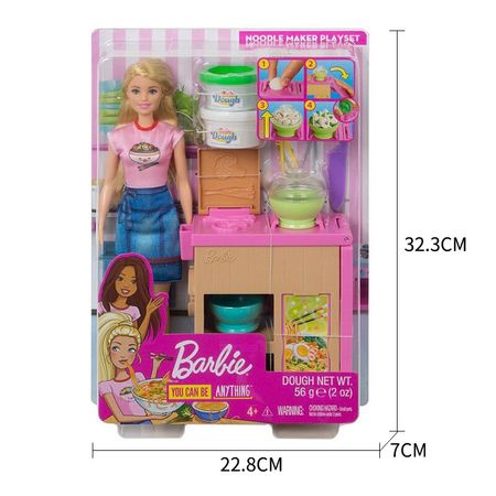 Original Barbie Doll Noodle Bar Playset Toys for Girls Children Fashion Bonecas Beautiful Princess Toys Birthday Gifts Makeup