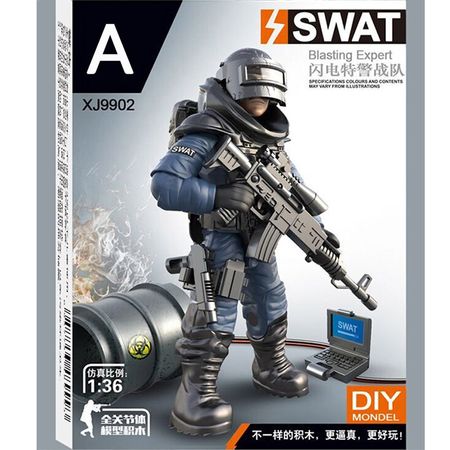 Mini Soldier Set SWAT Special police Figurines with Building Blocks Gun Army Compatible All Major Brands Toys Gift