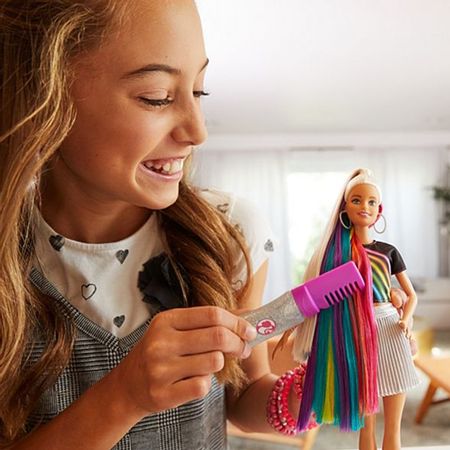Original Barbie Rainbow Sparkle Hair Doll Birthday Present Girl Brinquedos Bonecas Toys for Kids Juguetes Paratoys Girls Gift