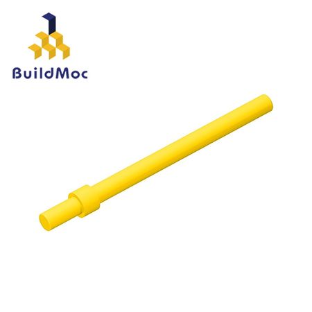 BuildMOC 63965 18274 Bar 6L with Stop Ring For Building Blocks Parts DIY LOGO Educational Tech Parts Toys