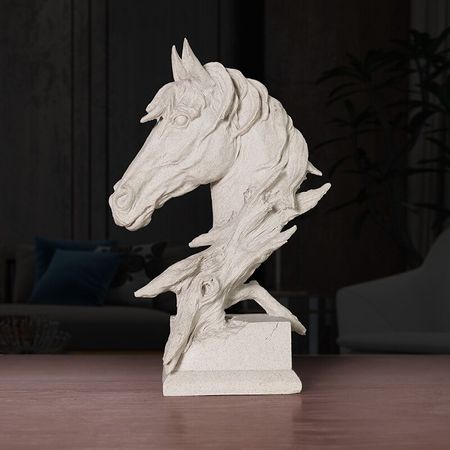 Northern European-Style Classic Creative Horse head Sculpture Decoration Modern Room  Office Library Desktop  Furnishings