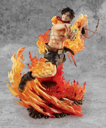 Anime One Piece Portgas D Ace MAX 15th Burining Fight Ver. Figure Model Toy