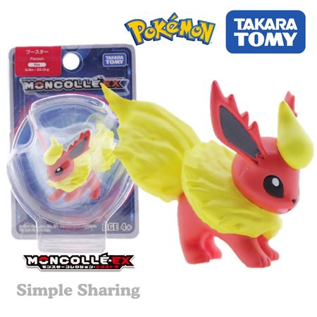 Takara Tomy Tomica Moncolle Ex Pokemon Emc13 Fire Flareon Baby Toys Pop Anime Figure Kids Dolls Magic Bauble