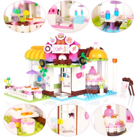 Girls Fit Lego Kith Coffee Tree Friends House Christmas Building Blocks City Castle Friends Doll Bricks Toy Birthday Gifts