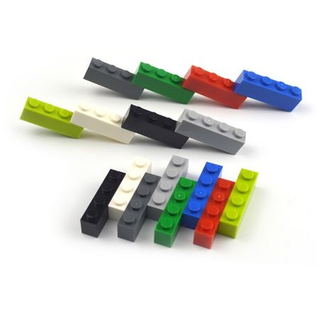 80pcs 1*4 Dot Thick bricks multiple color Educational Creative DIY Bulk Set Building Blocks Compatible All Brands parts