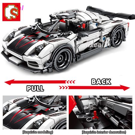 625+pcs Fit Lego Technic Speed Car Bulding Blocks Sembo Speed Champion MOC  Bricks Creator Expert Toys Gifts SEMBO BLOCK
