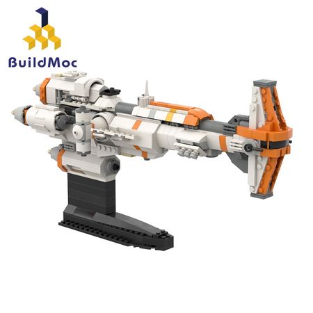 Buildmoc Star Action Wars  Hammerhead Corvette (Micro Fleet Scale) Model Building Blocks Diy Toys Bricks Educational Xmas Gift