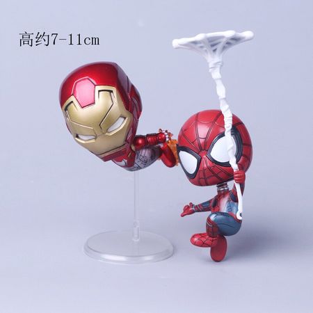 The Man Who Came Back Spiderman iron-Man PVC Action Figure Model 7-11cm