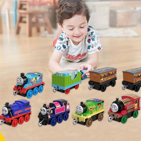 Original Thomas and Friends Trackmaster Train Plastic&Alloy Car Toy Hot Toys for Boys 4pcs Train Set Model Car Children Gift
