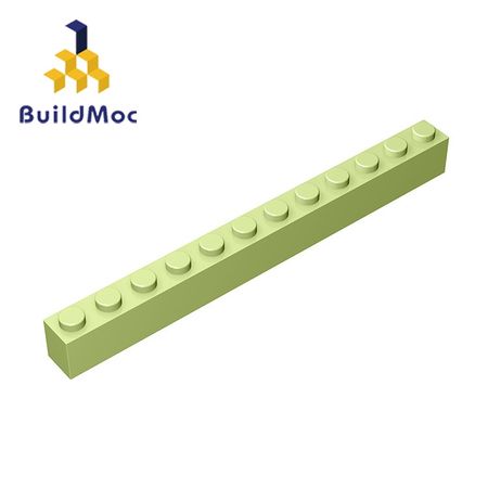 BuildMOC Compatible Assembles Particles 6112 Brick 1 x 12 For Building Blocks Parts DIY LOGO Educational Tech Parts Toys