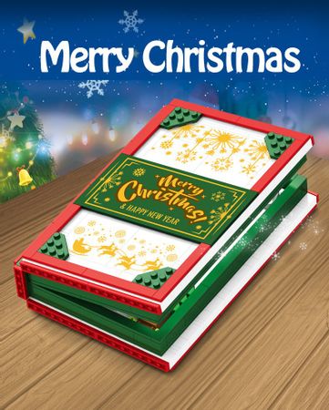 Christmas Collections Book Fit Lego Ideas Friends Santa Claus House Building Blocks Figures Bricks Educational Toy Gifts