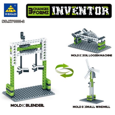 Leduo Brand KY1000 4 In 1 Building Blocks Mechanical Engineering Gear Sets DIY Bricks Technic Education Series Compatible