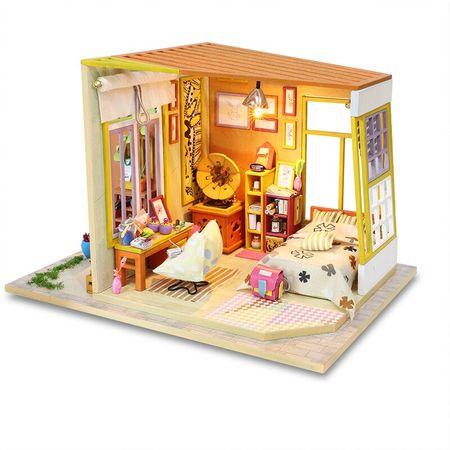Doll House Miniature Wooden Toy Dollhouse with Furniture Kit House Miniaturas Toys for Children New Year Christmas Gift